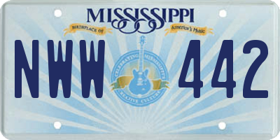 MS license plate NWW442