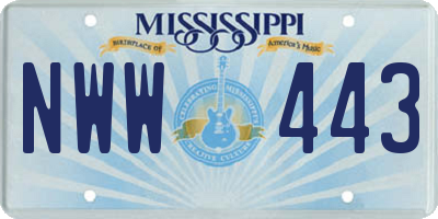 MS license plate NWW443