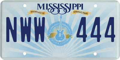MS license plate NWW444