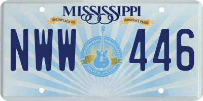 MS license plate NWW446