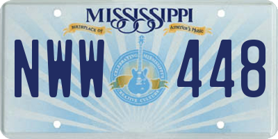 MS license plate NWW448