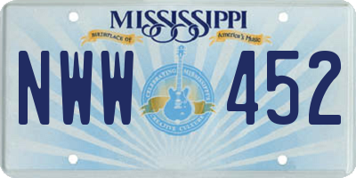 MS license plate NWW452