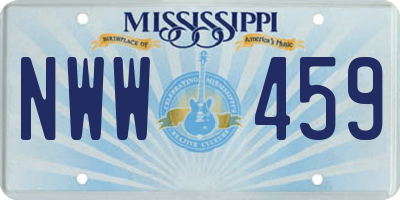MS license plate NWW459