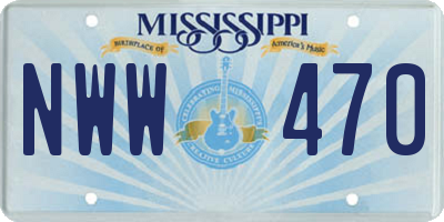 MS license plate NWW470