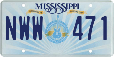 MS license plate NWW471