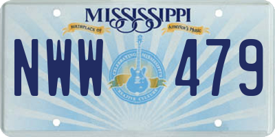 MS license plate NWW479