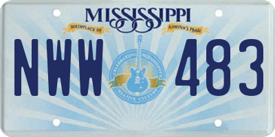 MS license plate NWW483