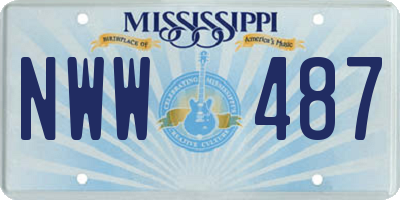 MS license plate NWW487