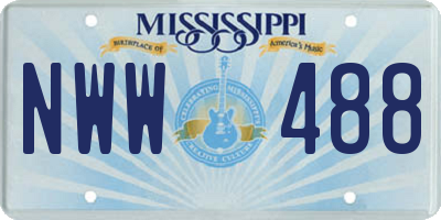 MS license plate NWW488