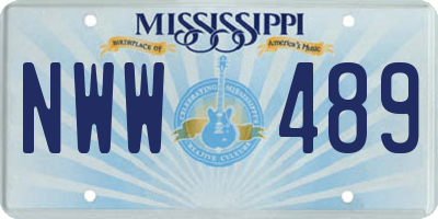 MS license plate NWW489