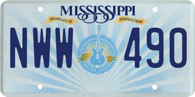 MS license plate NWW490