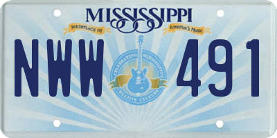 MS license plate NWW491