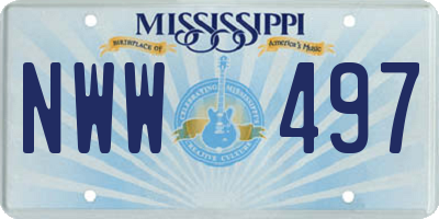 MS license plate NWW497