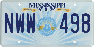 MS license plate NWW498