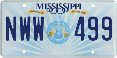 MS license plate NWW499
