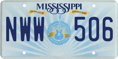 MS license plate NWW506