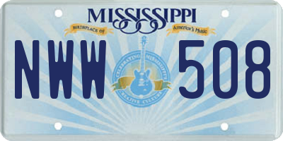 MS license plate NWW508