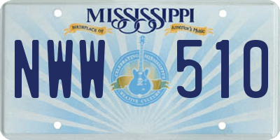 MS license plate NWW510