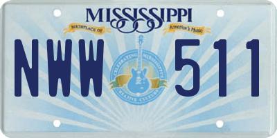 MS license plate NWW511