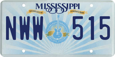 MS license plate NWW515