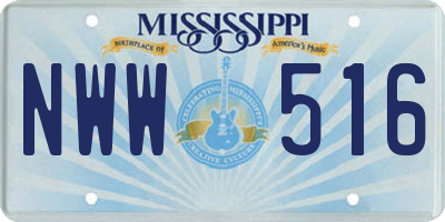 MS license plate NWW516