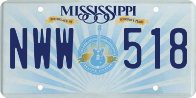 MS license plate NWW518