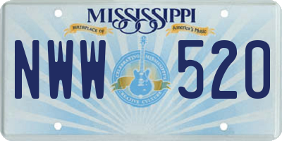 MS license plate NWW520