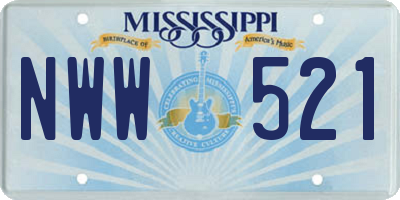 MS license plate NWW521