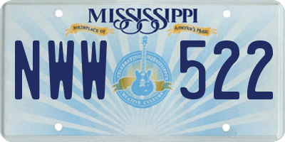 MS license plate NWW522