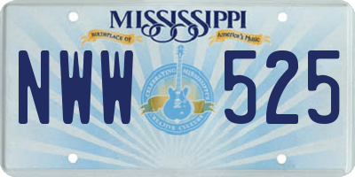 MS license plate NWW525