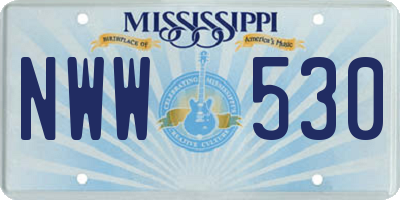 MS license plate NWW530