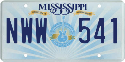 MS license plate NWW541