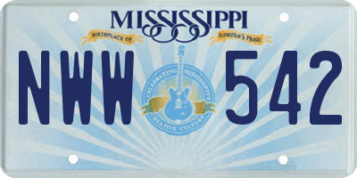 MS license plate NWW542