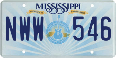 MS license plate NWW546