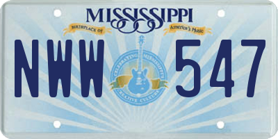 MS license plate NWW547