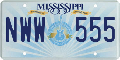 MS license plate NWW555