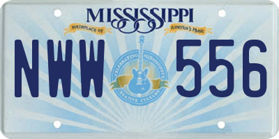 MS license plate NWW556