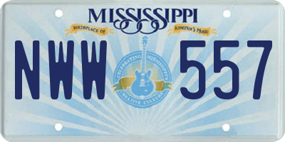 MS license plate NWW557