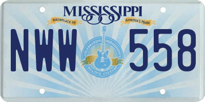 MS license plate NWW558
