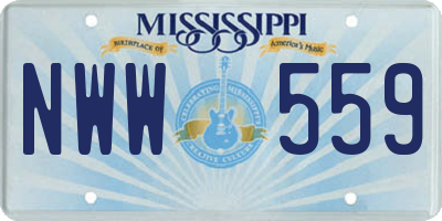 MS license plate NWW559