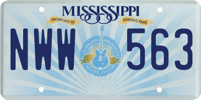 MS license plate NWW563