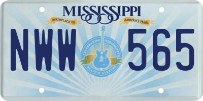 MS license plate NWW565
