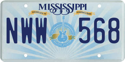 MS license plate NWW568