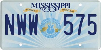 MS license plate NWW575