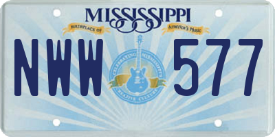 MS license plate NWW577