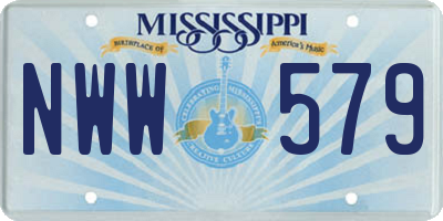 MS license plate NWW579