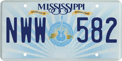 MS license plate NWW582