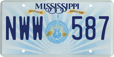 MS license plate NWW587