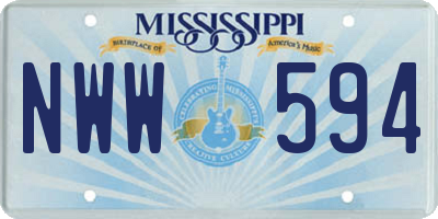 MS license plate NWW594
