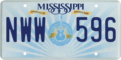 MS license plate NWW596